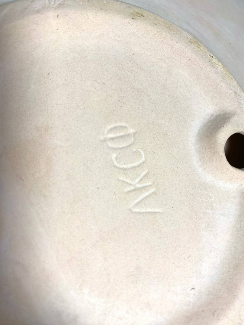 Коллекционная настенная тарелка Львовская ЛСФ 1960-70гг. Керамика с ручной росписью. Винтаж, СССР. Картинка 4